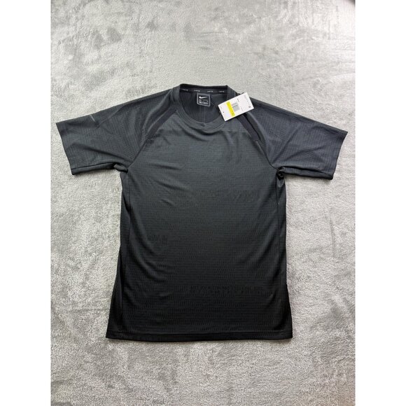 Nike Shirt Mens Small Black CU3764-010 Dri-FIT Lightweight Athletic Running Tee - Picture 1 of 14